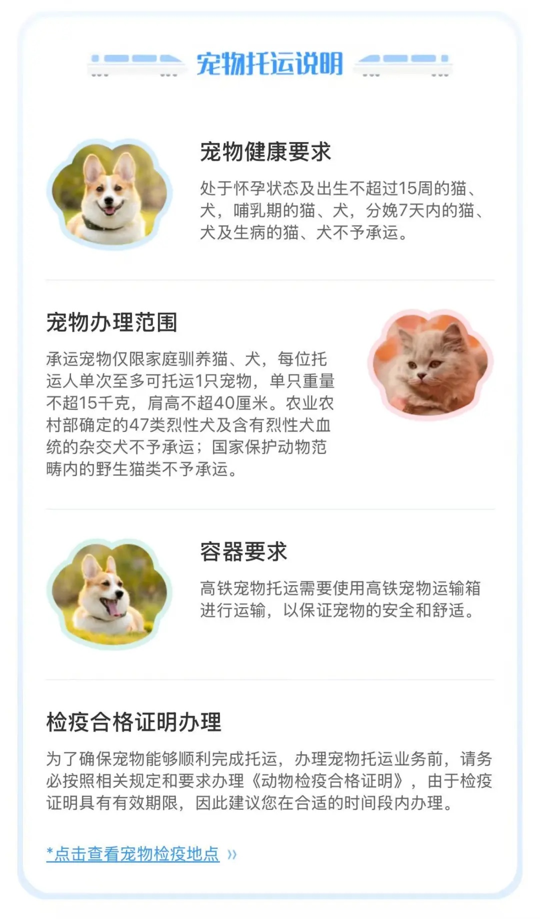 今天起，宠物猫狗可以坐这10趟高铁了！