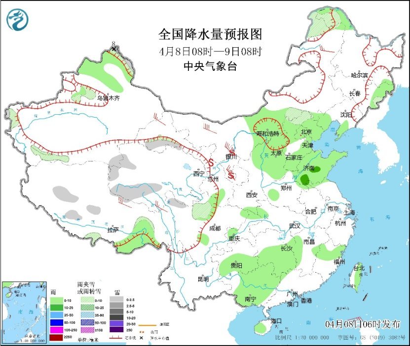 河南山东安徽交界一带需警惕强对流天气 西北地区多大风沙尘