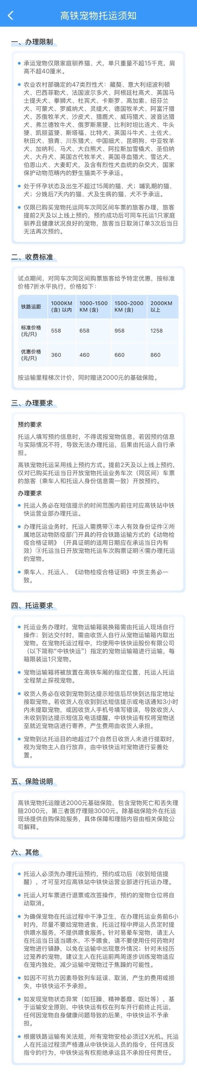 试点期最低360元/只！铁路12306“宠物托运”来啦！一文了解→