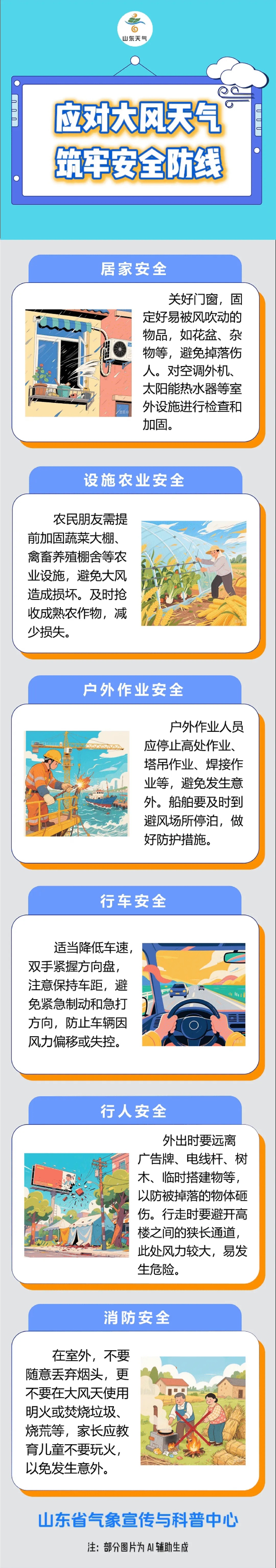山东发布双橙预警！10级以上阵风+降温14℃，大部地区有扬沙或浮尘