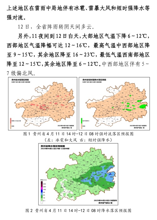 明日,贵州将有中到大雨局地伴有强对流! 明日,贵州将有中到大雨局地伴有强对流!