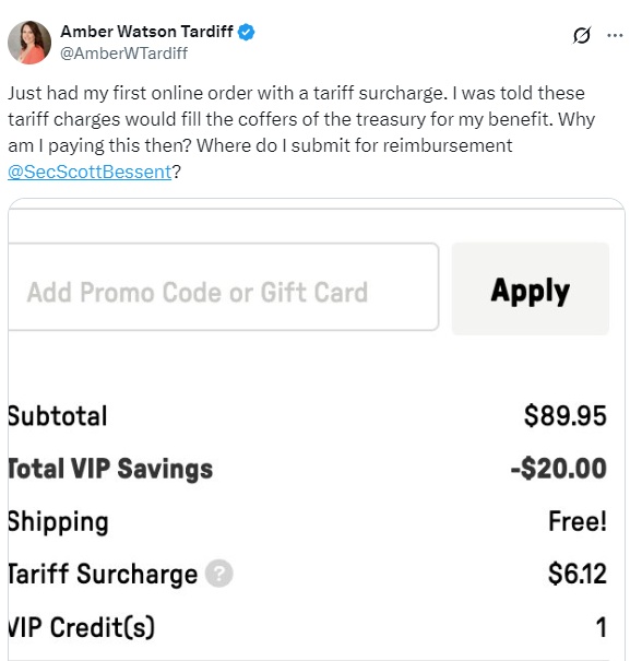 美网友在线开启“关税成本大对账”：特朗普征税，我买单