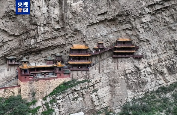 受极端大风天气影响 恒山、悬空寺景区临时关闭