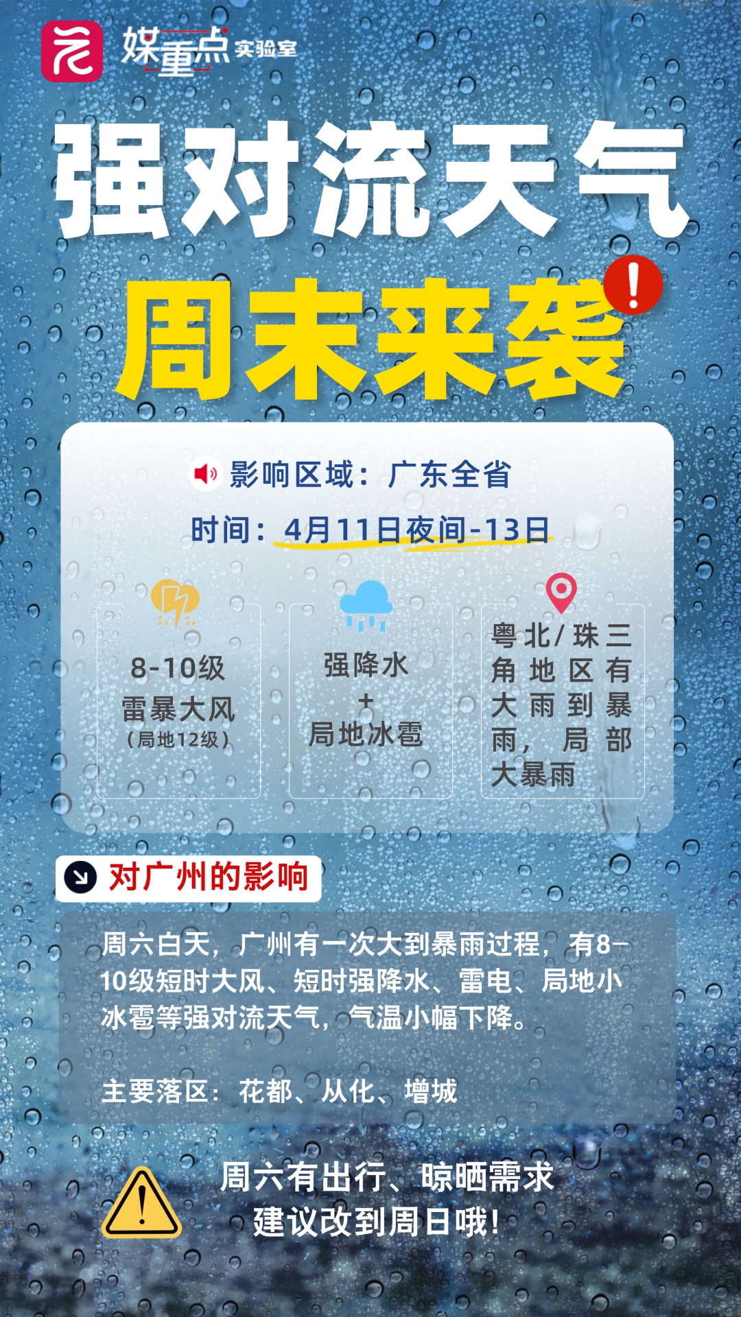 没看错，还有冷空气周末到货！或现今年以来最大范围强对流天气，广东6部门齐发预警
