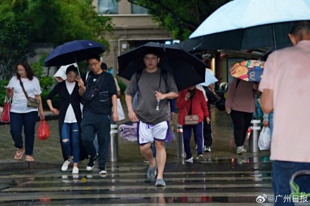 直击广州大风现场，今天你出门了吗？