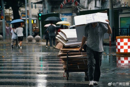 直击广州大风现场，今天你出门了吗？