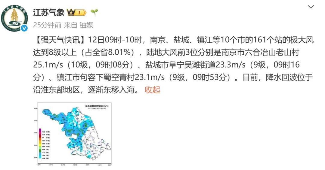10级大风到达南京！非必要不外出