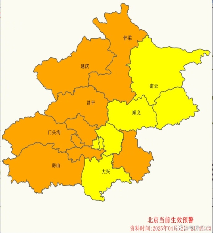 外出注意保暖！北京多区降级发布大风黄警，局地有雪→