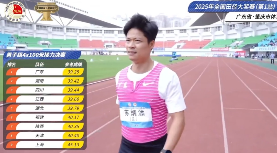 35岁苏炳添,率队4X100米夺冠!此前含泪回应退役猜想:"真的跑不动了" 35岁苏炳添,率队4X100米夺冠!此前含泪回应退役猜想:"真的跑不动了"