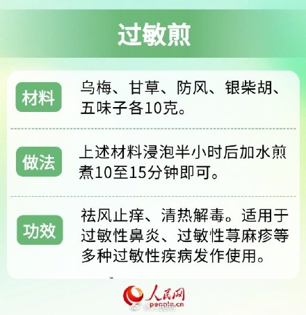 转发收藏！6款中医食疗方调养春季过敏