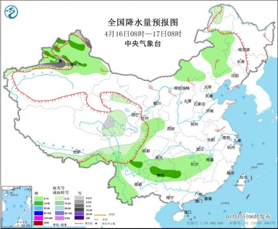 西北地区多大风沙尘 新疆北部青藏高原东部等地有雨雪天气