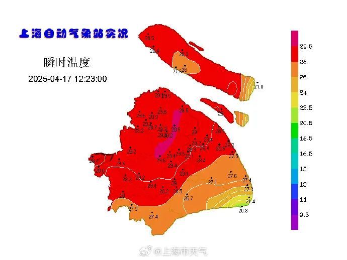 上海天气将突变！飙到32℃后，气温暴跌+雷雨大风...周末的天气太刺激