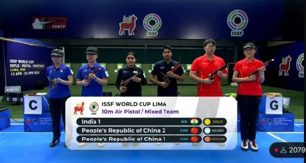 射击世界杯秘鲁站 中国队获气手枪混团二、三名 射击世界杯秘鲁站 中国队获气手枪混团二、三名