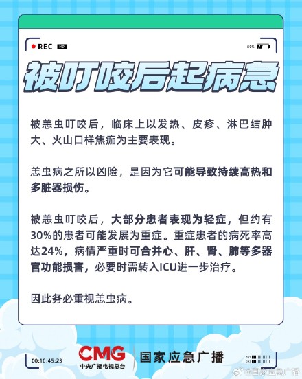 出游警惕！女子被恙虫咬后多器官受损