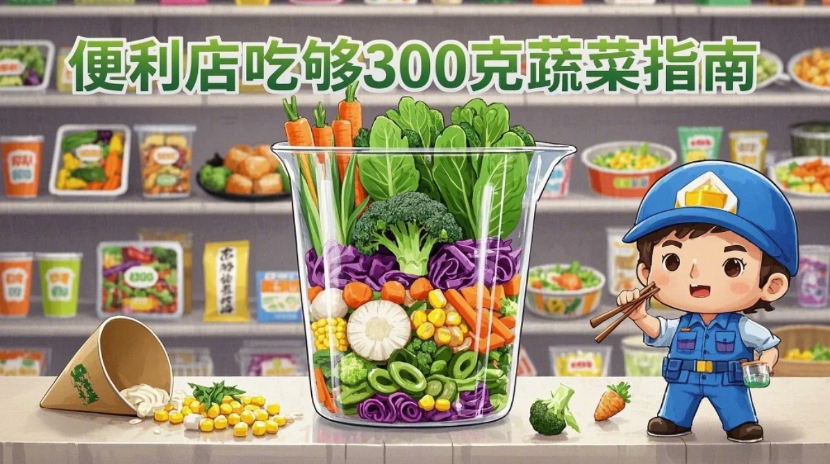 便利店生存指南｜月薪5千的打工人，如何靠便利店吃够300克蔬菜？