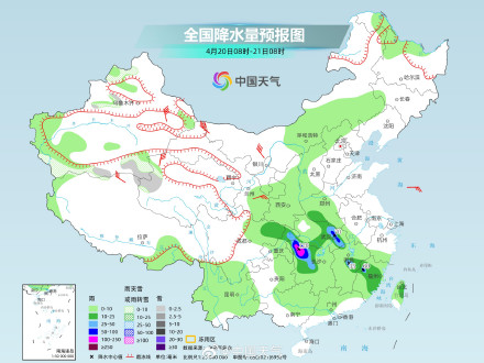 南方降雨频繁 江南等地部分地区有暴雨并伴强对流