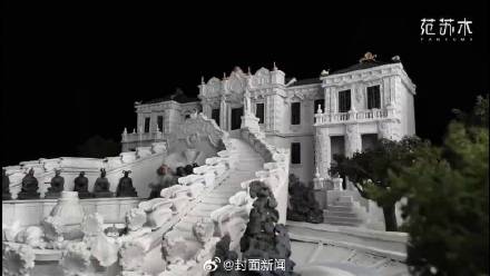 女生用巧克力复原圆明园海晏堂 女生用巧克力复原圆明园海晏堂