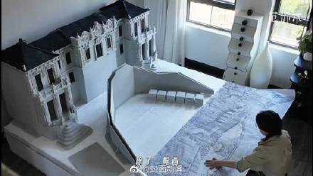 女生用巧克力复原圆明园海晏堂 女生用巧克力复原圆明园海晏堂