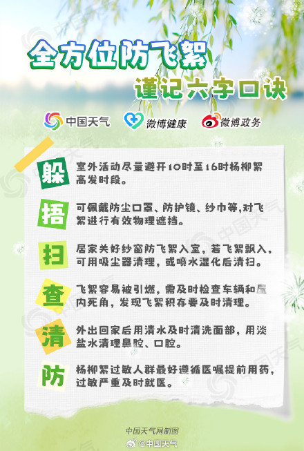 如何应对春季柳絮过敏