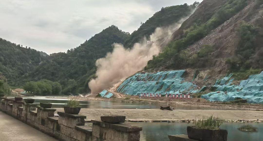 浙江镜岭水库工程大坝枢纽区完成首爆 浙江镜岭水库工程大坝枢纽区完成首爆