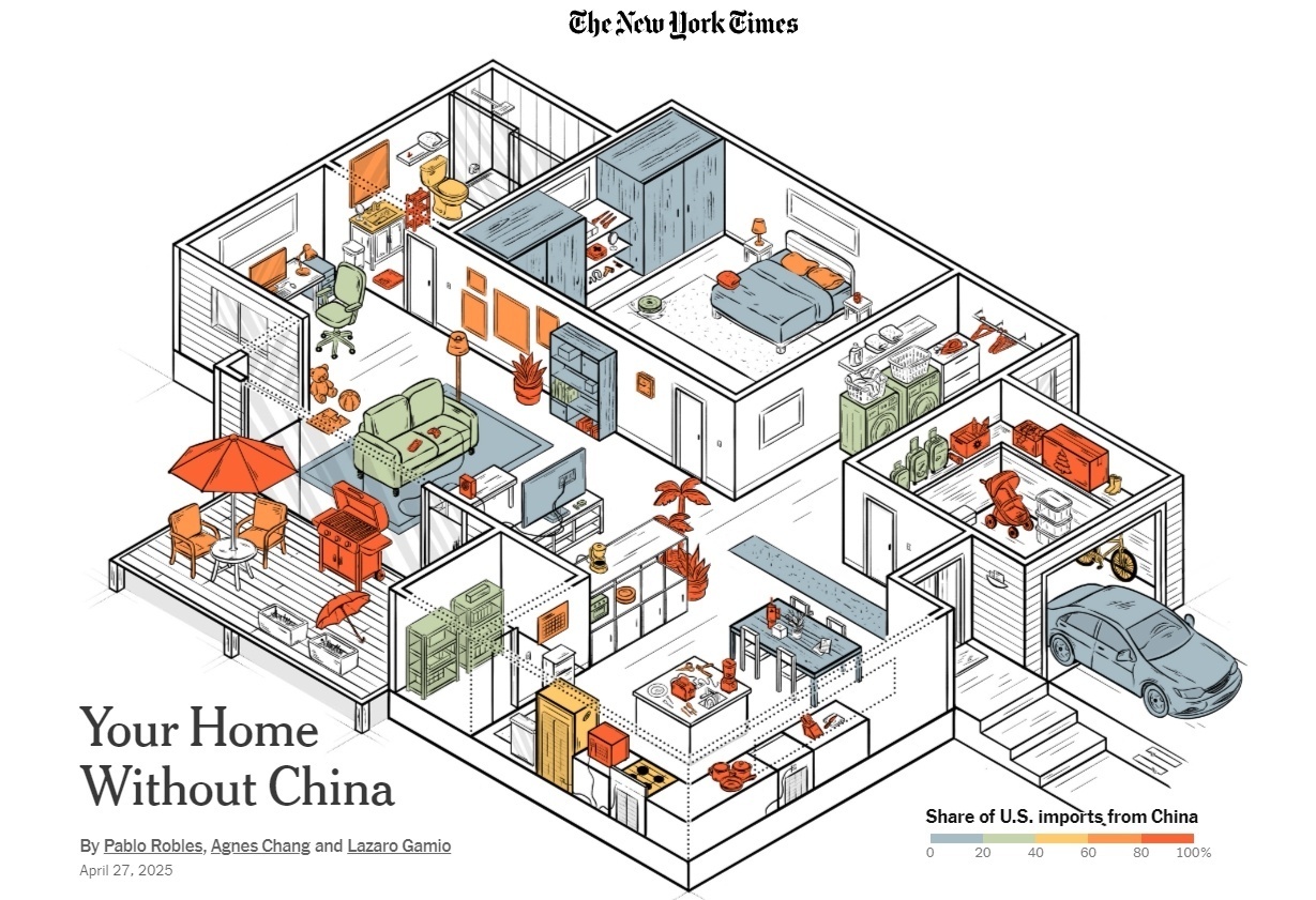 美媒画了一个没有“中国制造”的“家”