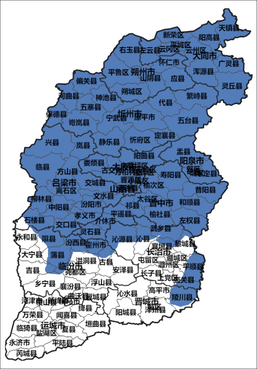 山西又发布大风、霜冻蓝色预警