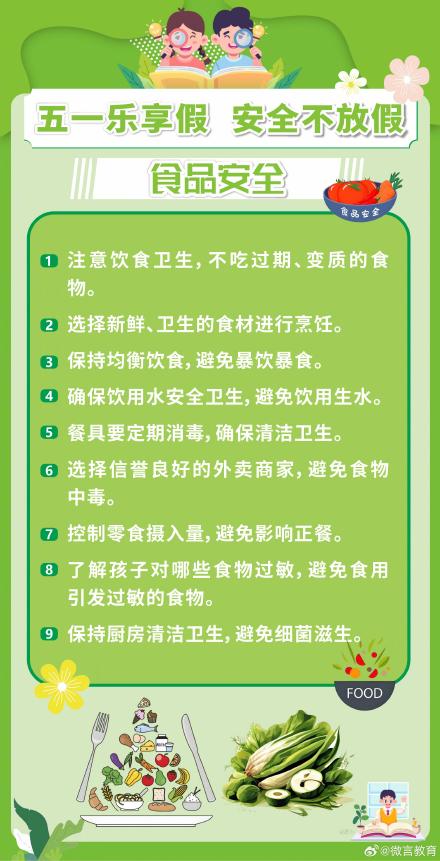 “五一”假期将至，这份安全提醒师生家长请收好