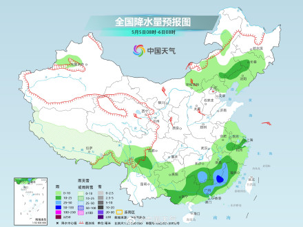 南方今天降雨增多明后天快速收敛 北方未来三天多地有雨