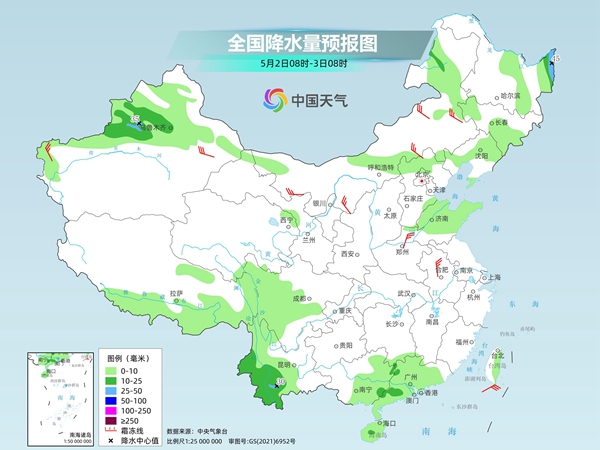 五一假期前期南方降雨减弱停歇利出行 东北地区降雨持续气温低