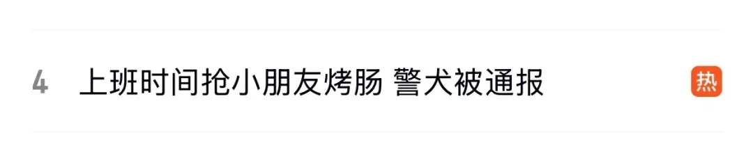 冲上热搜！柯基警犬抢小朋友烤肠，被通报批评并登门道歉