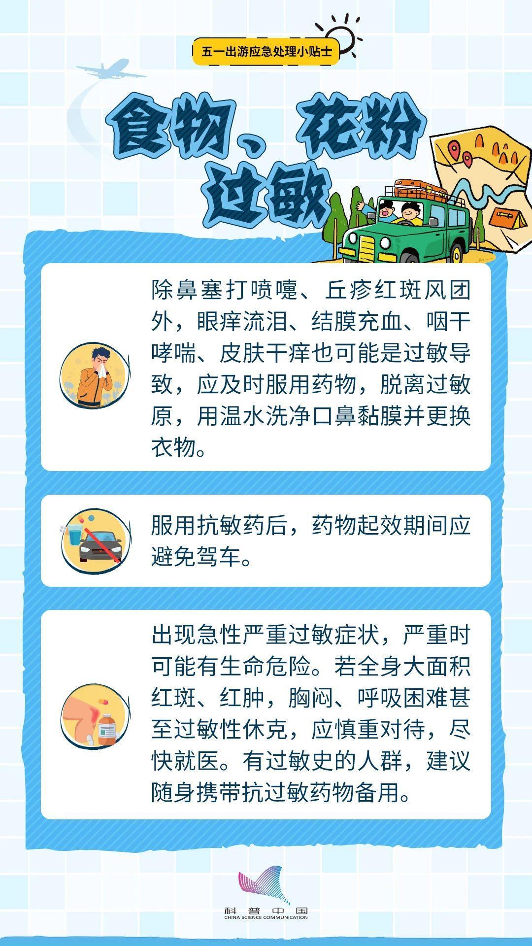 “五一”假期出行紧急处理小贴士 速戳领取 “五一”假期出行紧急处理小贴士 速戳领取