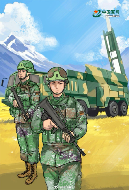手绘漫画｜今天，向坚守战位的中国军人致敬