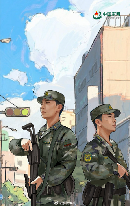 手绘漫画｜今天，向坚守战位的中国军人致敬