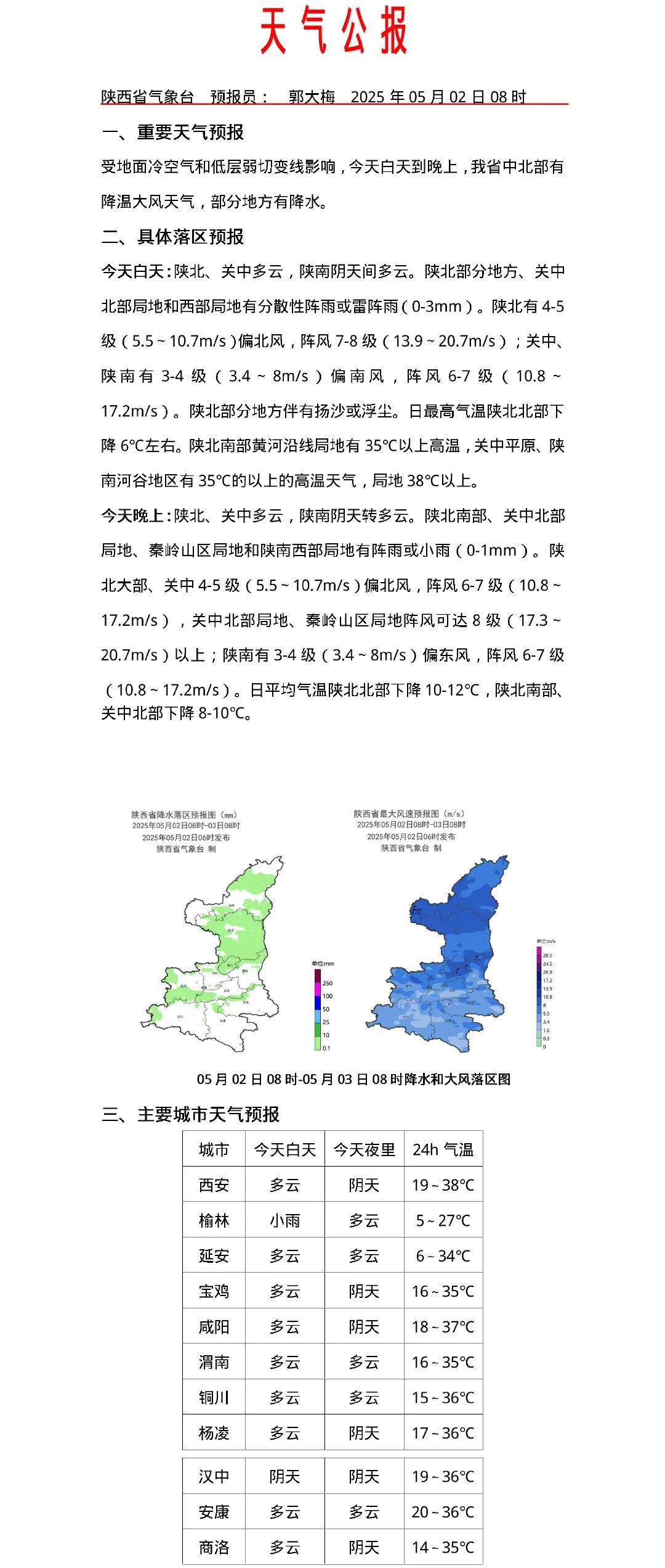陕西发布今年首个高温预警!降雨+大风马上来…… 陕西发布今年首个高温预警!降雨+大风马上来……