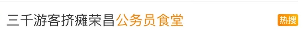 "人太多了"! 公务员食堂涌入3000游客,门口停满车,饭碗都不够了
