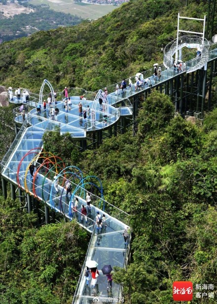 “五一”假期首日,游客体验三亚热带雨林游 “五一”假期首日,游客体验三亚热带雨林游