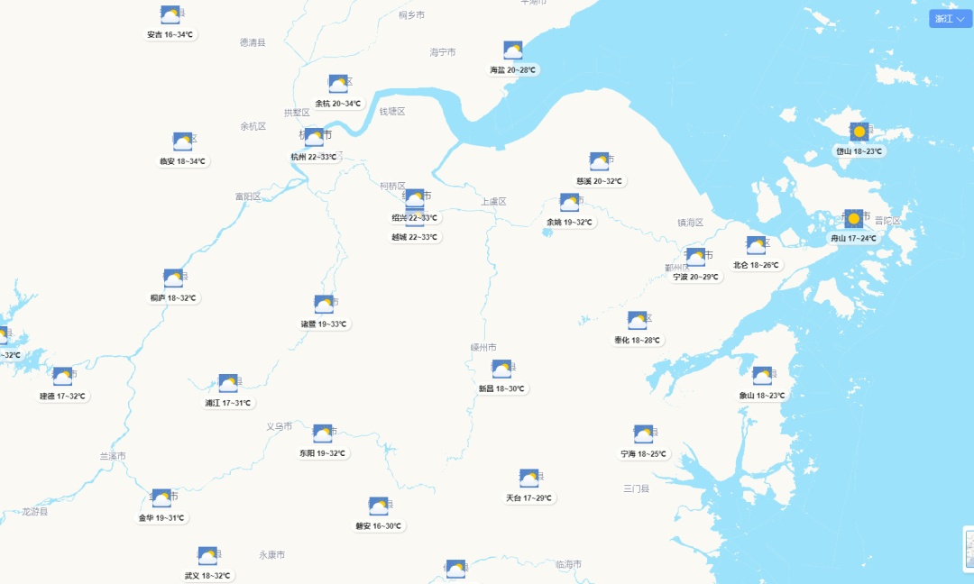 最高34℃，注意防晒、防雨！未来几天浙江晴雨相间