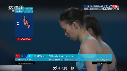 全红婵陈芋汐水立方冲金