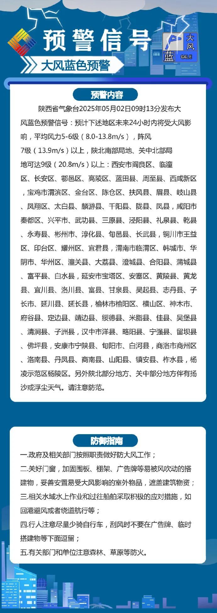 西安雷阵雨+大风 午后阵雨马上来！