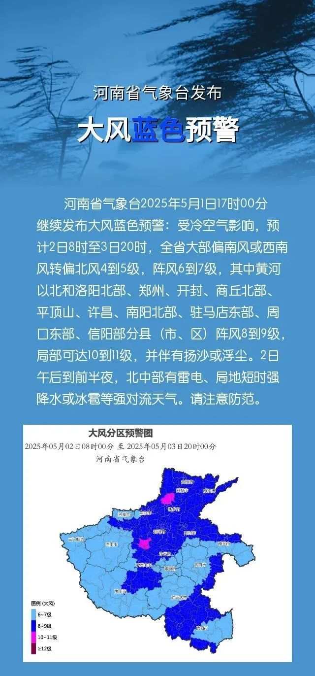 郑州最高气温37℃+！河南多地有雷电、11级大风