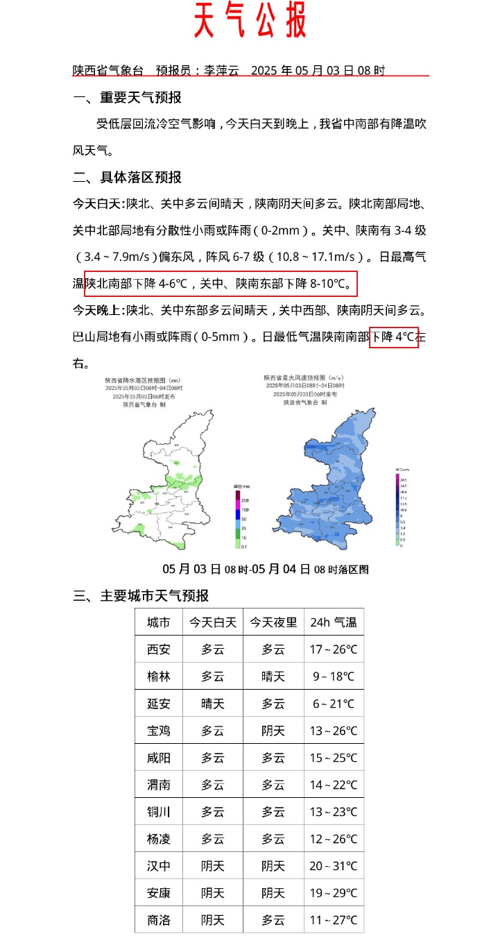 解除！解除！陕西最新预报：降温8-10℃，西安即将→