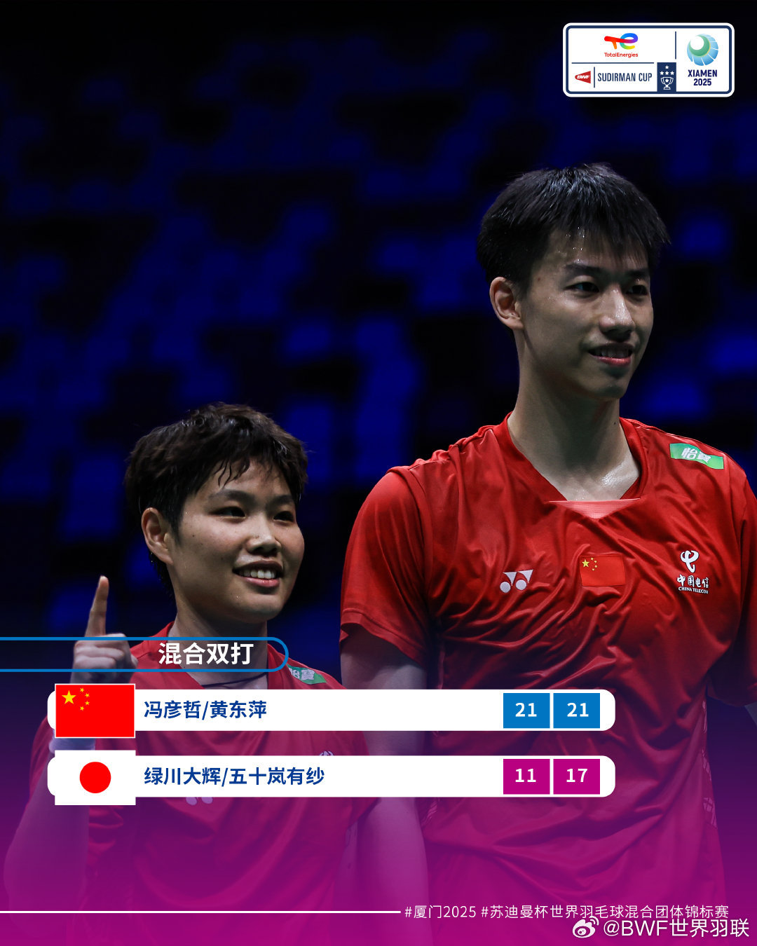 中国羽毛球队挺进2025苏迪曼杯决赛 中国羽毛球队挺进2025苏迪曼杯决赛