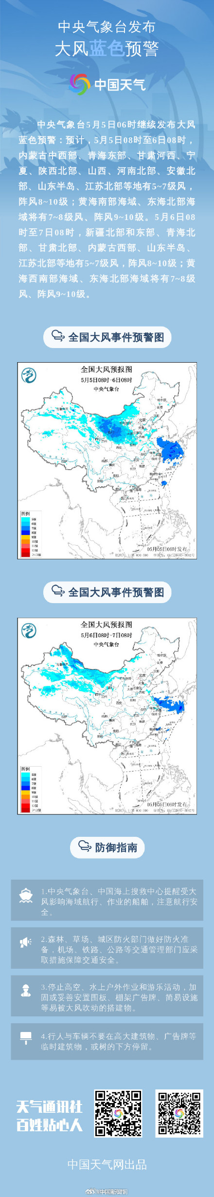 大风暴雨沙尘暴三预警齐发