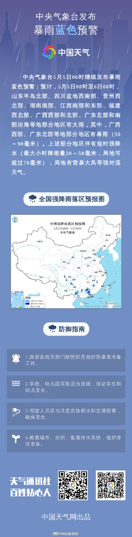 大风暴雨沙尘暴三预警齐发