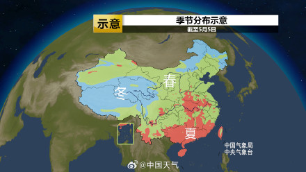 全国入夏进程图 河南安徽湖北多地提前入夏