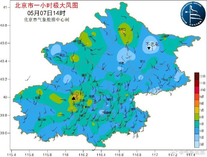 北京今天下午阵风较大，明后天有明显降雨，影响早晚高峰