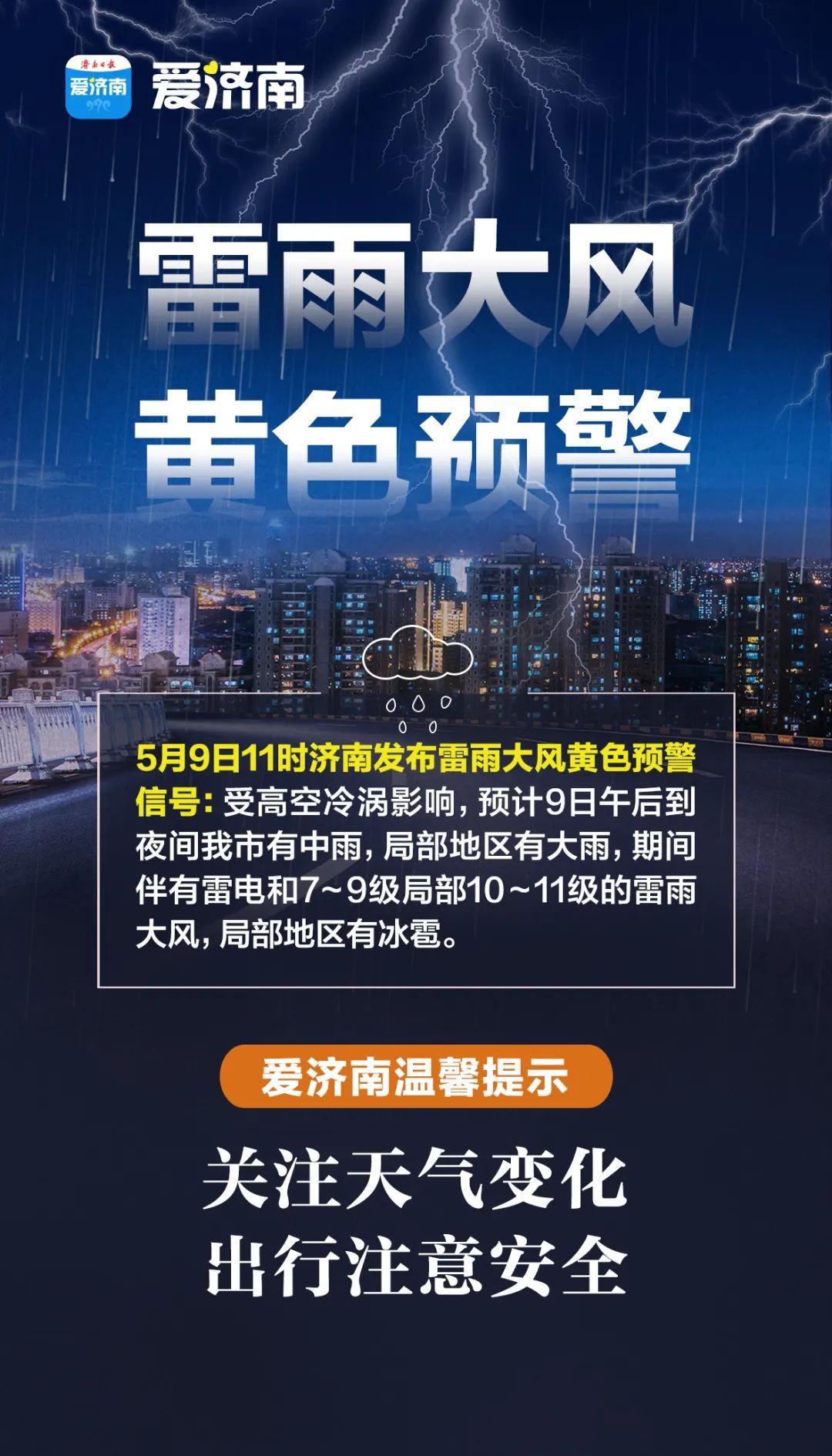 @济南人，下班被淋了吗？雨还要下多久？预报来了→