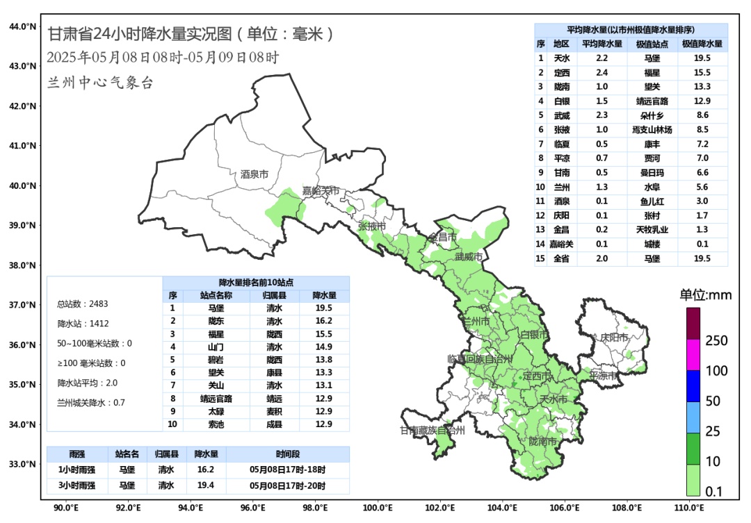 甘肃：781个乡镇出现降水，今明两天部分地区将有大风→