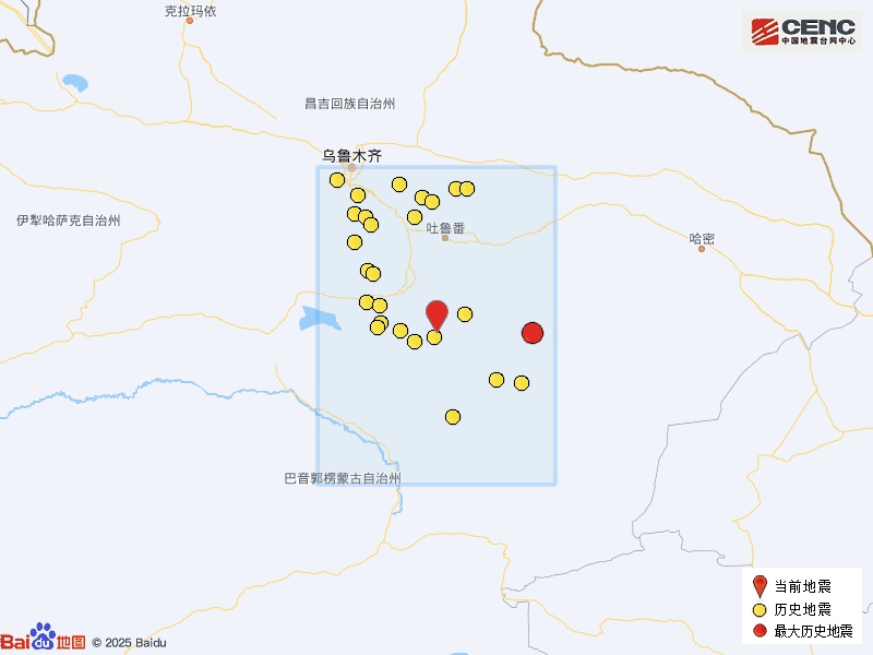 新疆吐鲁番市托克逊县发生3.4级地震，震源深度15千米