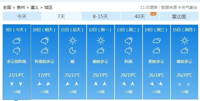 今晚降温降雨！贵州部分地区还有强对流